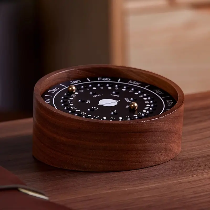 Earth Solid Wood Perpetual Calendar