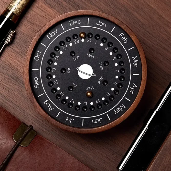 Earth Solid Wood Perpetual Calendar