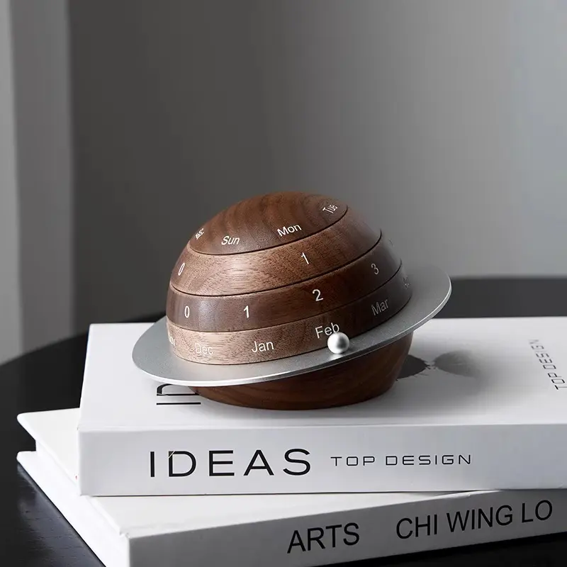 Earth Solid Wood Perpetual Calendar