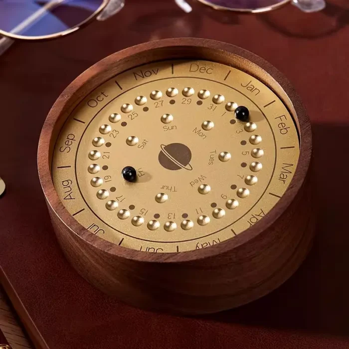 Earth Solid Wood Perpetual Calendar