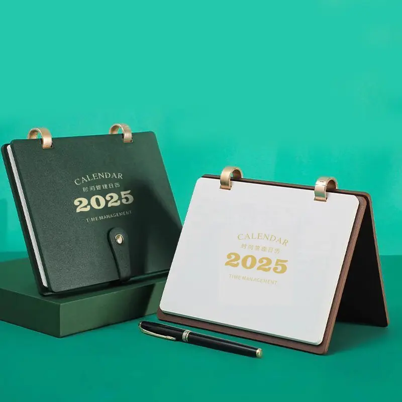 Book Leather Desk Calendar