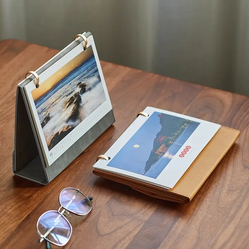 Scandinavian ins style walnut desk calendar