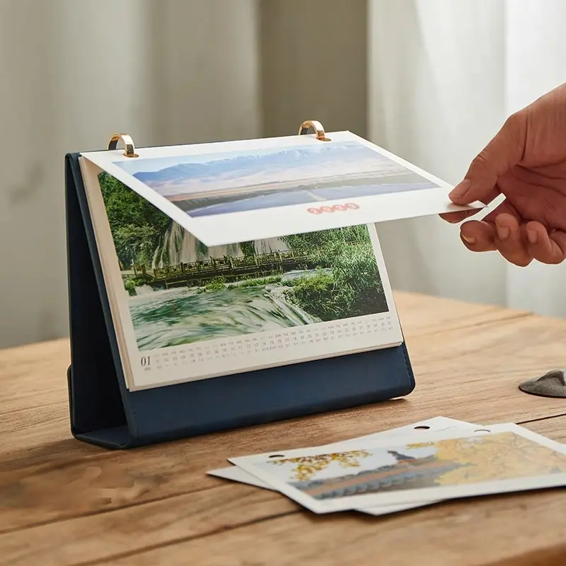 Bracket Leather Desk Calendar