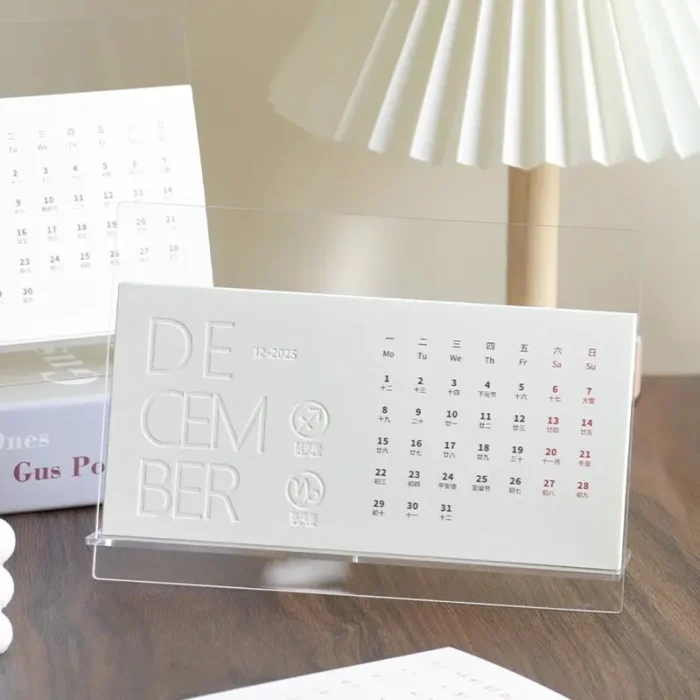 One Way Acrylic Desk Calendar