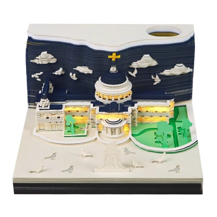 St. Paul's Church 3D Sticky Note Book Desk Calendar - Image 5